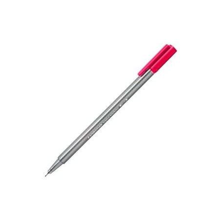 (334-23) STAEDTLER ROTULADOR TRIPLUS FINELINER 334 PUNTA SUPERFINA ROJO BURDEOS