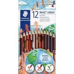 (185 C12POW) STAEDTLER LÁPICES COLORES WOPEX ECOLÓGICO TONOS DE PIEL SURTIDOS ESTUCHE 12 UD