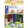 (185 C18) STAEDTLER LÁPICES DE COLORES NORIS COLOUR WOPEX ECOLÓGICO SURTIDOS ESTUCHE 18 UD