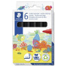 (340 C6-9) STAEDTLER ROTULADOR NORIS CLUB GRUESO NEGRO ESTUCHE 6 UD