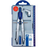 (550 01) STAEDTLER COMPÁS ESCOLAR NORIS 550 ESTUCHE CON ADAPTADOR UNIVERSAL + TUBO DE MINAS GRIS METALIZADO