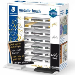 (8321-SCA70) STAEDTLER ROTULADORES METÁLICOS PUNTA PINCEL 1-6MM SURTIDOS EXPOSITOR DE SOBREMESA 140 UD