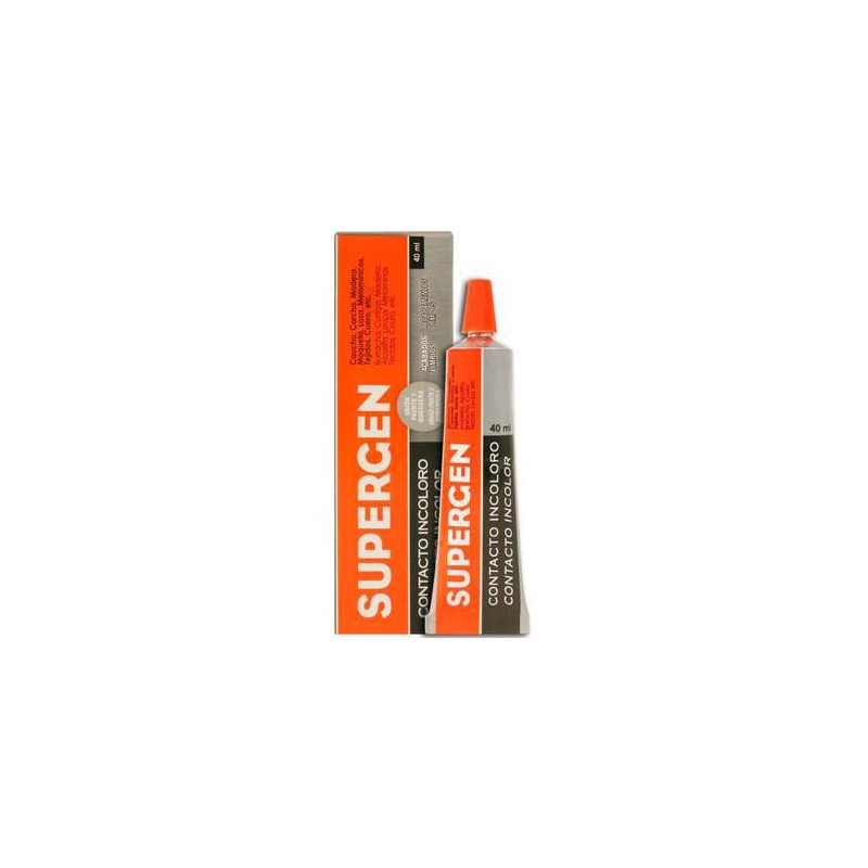 (62601-00000-04) SUPERGEN PEGAMENTO DE CONTACTO RESISTENTE INCOLORO TUBO 40ML EN MANCHETA (62601-00000-04) SUPERGEN PEGAMENTO DE CONTACTO RESISTENTE INCOLORO TUBO 40ML EN MANCHETA