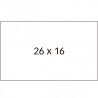 (025100) SWING ETIQUETAS ADHESIVAS PERMANENTE OPEN PARA PRECIOS 26X16MM ROLLO 1500 BLANCO