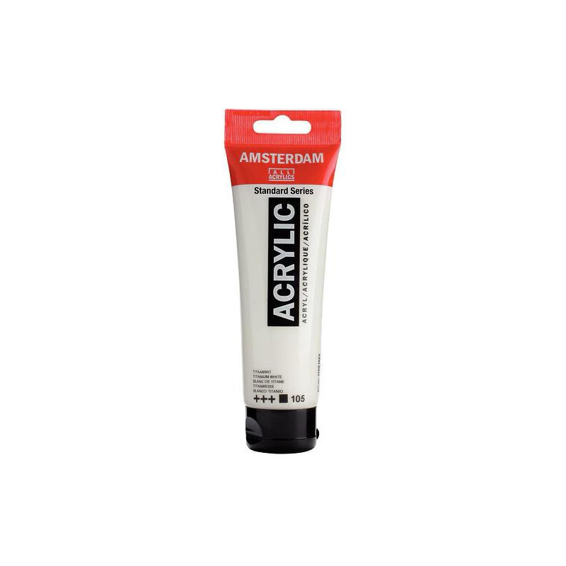 (17091052) TALENS AMSTERDAM STANDARD SERIES COLORES ACRÍLICOS TUBO 120ML BLANCO DE TITANIO (17091052) TALENS AMSTERDAM STANDARD SERIES COLORES ACRÍLICOS TUBO 120ML BLANCO DE TITANIO
