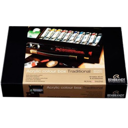 (18840004) TALENS REMBRANDT CAJA CON 10 TUBOS DE 40ML PINTURA ACRÍLICA COLORES SURTIDOS