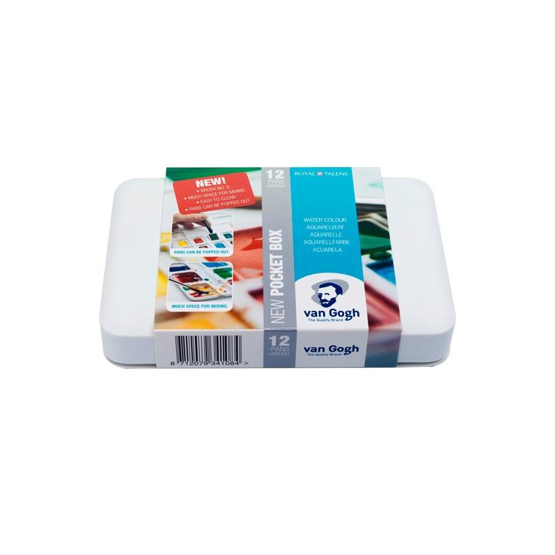 (20808631) TALENS VAN GOGH SET ESTUCHE DE PINCEL + PALETA + 12 ACUARELAS COLORES BÁSICOS SURTIDOS (20808631) TALENS VAN GOGH SET ESTUCHE DE PINCEL + PALETA + 12 ACUARELAS COLORES BÁSICOS SURTIDOS