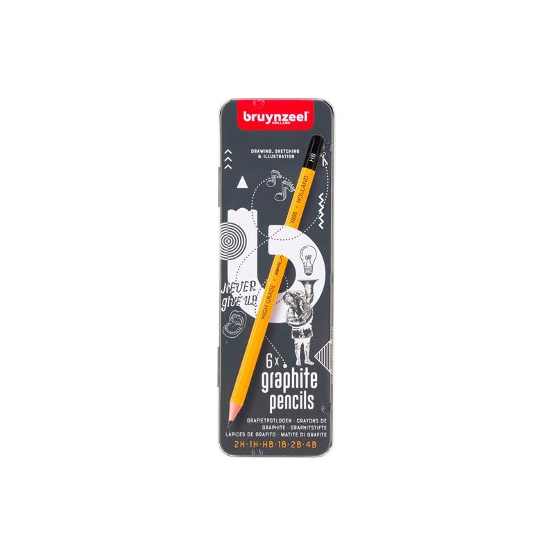 (60211006) TALENS BRUYNZEEL LÁPICES DE GRAFITO BUROTEK 2H A 4B ESTUCHE 6 UD (60211006) TALENS BRUYNZEEL LÁPICES DE GRAFITO BUROTEK 2H A 4B ESTUCHE 6 UD