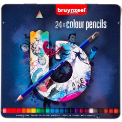 (60212024) TALENS BRUYNZEEL LÁPICES DE COLORES SURTIDO OSCURO ESTUCHE METÁLICO 24 UD