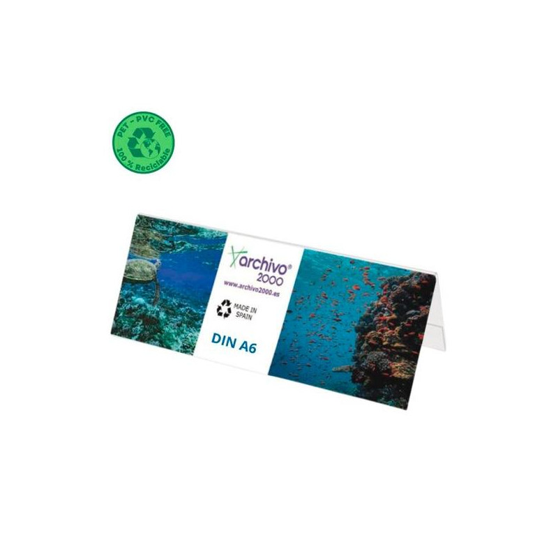 (80406V CS TP) ARCHIVO 2000 PORTANOMBRES DE SOBREMESA FLEXIBLE DIN A6 PET 100% RECICLABLE CRISTAL TRANSPARENTE (80406V CS TP) ARCHIVO 2000 PORTANOMBRES DE SOBREMESA FLEXIBLE DIN A6 PET 100% RECICLABLE CRISTAL TRANSPARENTE