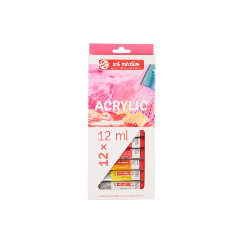 (9021712M) TALENS ART CREATION PINTURA ACRÍLICA TUBO 12ML COLORES SURTIDOS ESTUCHE 12 UD (9021712M) TALENS ART CREATION PINTURA ACRÍLICA TUBO 12ML COLORES SURTIDOS ESTUCHE 12 UD