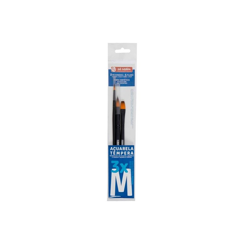 (9099162M) TALENS ART CREATION SET 3 PINCELES M (1 REDONDO - 1 PLANO - 1 LENGUA DE GATO) ACUARELA/TÉMPERA (9099162M) TALENS ART CREATION SET 3 PINCELES M (1 REDONDO - 1 PLANO - 1 LENGUA DE GATO) ACUARELA/TÉMPERA