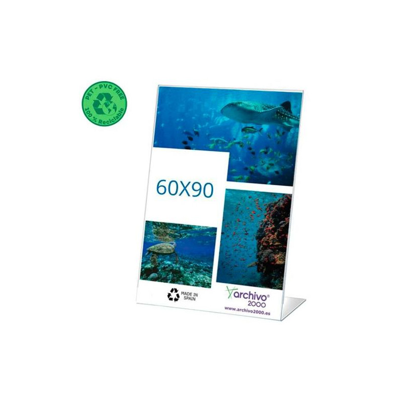 (80917V CS TP) ARCHIVO 2000 EXPOSITOR DE SOBREMESA L FLEXIBLE 60X90MM VERTICAL PET 100% RECICLABLE (80917V CS TP) ARCHIVO 2000 EXPOSITOR DE SOBREMESA L FLEXIBLE 60X90MM VERTICAL PET 100% RECICLABLE
