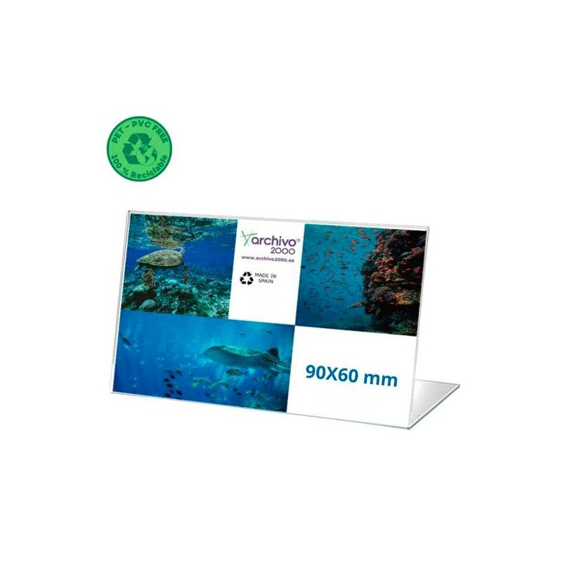 (81017V CS TP) ARCHIVO 2000 EXPOSITOR DE SOBREMESA L FLEXIBLE 90X60MM HORIZONTAL PET 100% RECICLABLE (81017V CS TP) ARCHIVO 2000 EXPOSITOR DE SOBREMESA L FLEXIBLE 90X60MM HORIZONTAL PET 100% RECICLABLE