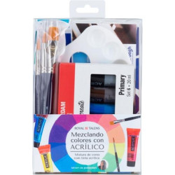 (PO200091) TALENS SET MEZCLANDO COLORES CON ACRÍLICO