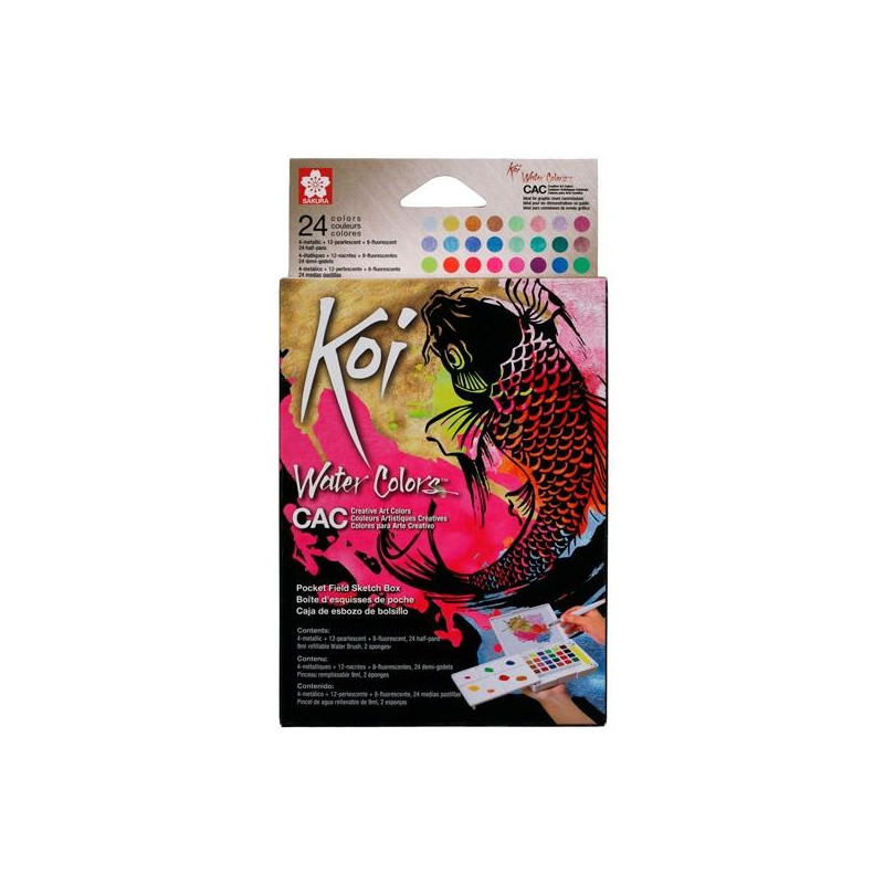 (XNCW24MPN) TALENS SAKURA KOI WATER COLORS SKETCH BOX 24 CREATIVE ART COLORES SURTIDOS (XNCW24MPN) TALENS SAKURA KOI WATER COLORS SKETCH BOX 24 CREATIVE ART COLORES SURTIDOS