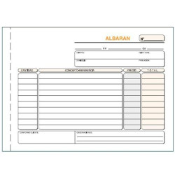 (T-121) TALONARIO ALBARANES CUARTO APAISADO TRIPLICADO AUTOCOPIA
