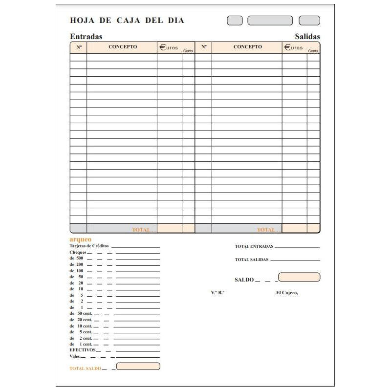 (T-133) TALONARIO ARQUEO DE CAJA FOLIO SIN COPIA (T-133) TALONARIO ARQUEO DE CAJA FOLIO SIN COPIA