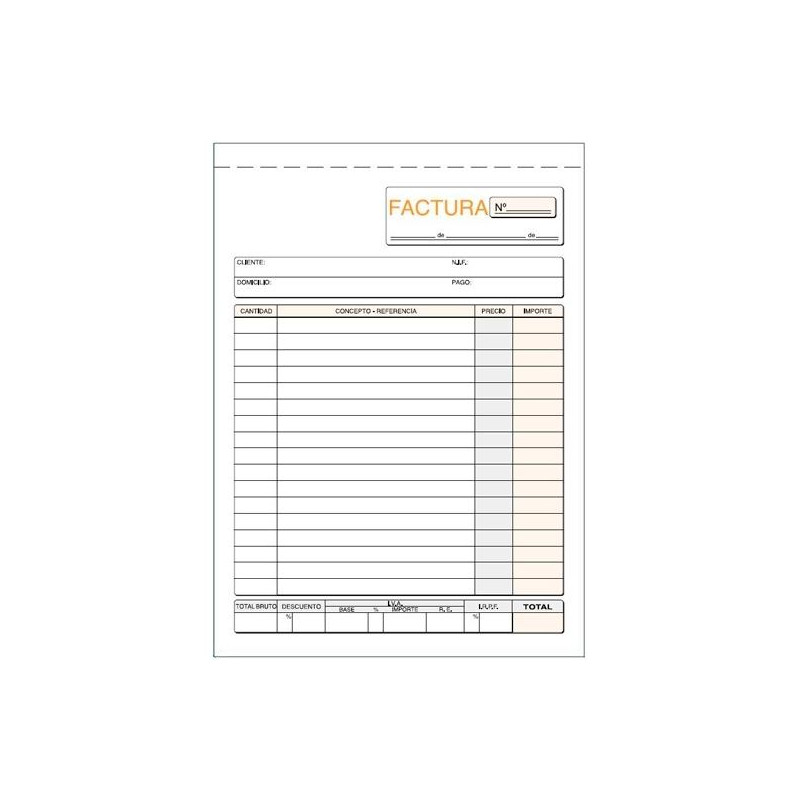 (T-6) TALONARIO FACTURAS CUARTO NATURAL (T-6) TALONARIO FACTURAS CUARTO NATURAL