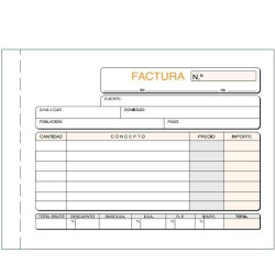 (T-67) TALONARIO FACTURAS OCTAVO APAISADO DUPLICADO AUTOCOPIA