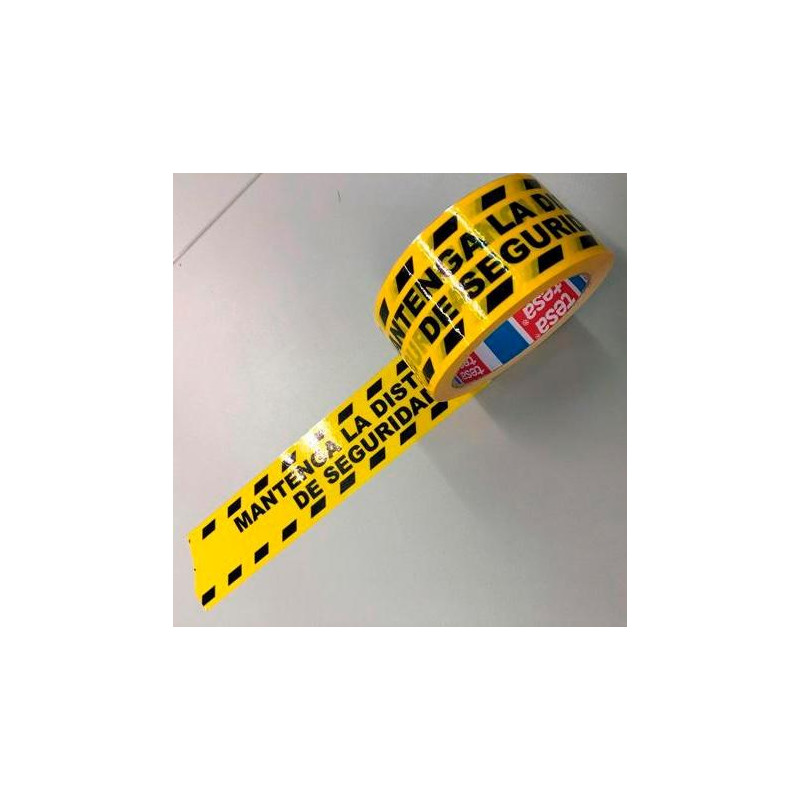 (04120-00204-00) TESA CINTA DE DISTANCIAMIENTO SOCIAL ADHESIVA 33M X 50MM PVC IMPRESO LAMINADO AMARILLO/NEGRO (04120-00204-00) TESA CINTA DE DISTANCIAMIENTO SOCIAL ADHESIVA 33M X 50MM PVC IMPRESO LAMINADO AMARILLO/NEGRO