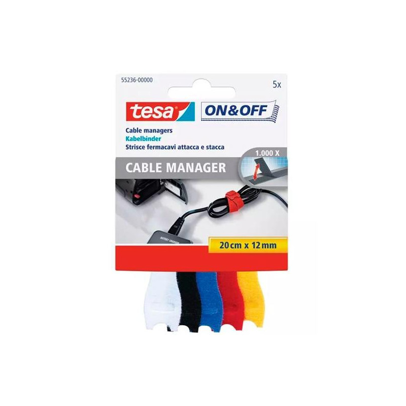 (55236-00000-01) TESA ADMINISTRADOR DE CABLES ON&OFF DE ENCENDIDO Y APAGADO 12MM X 20CM C/SURTIDOS (55236-00000-01) TESA ADMINISTRADOR DE CABLES ON&OFF DE ENCENDIDO Y APAGADO 12MM X 20CM C/SURTIDOS