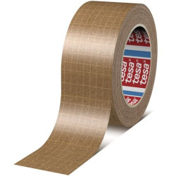 (60013-00000-00) TESA CINTA DE EMBALAJE TESAPACK ESTÁNDAR ROLLO 25MX50MM PAPEL REFORZADO CON FILAMENTOS MARRÓN