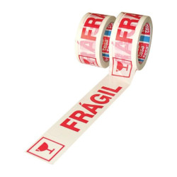 (60089-00001-00) TESA CINTA DE EMBALAJE TESAPACK IMPRESO "FRAGIL" 66MX50MM
