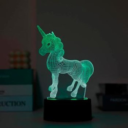 (CM3326) I-TOTAL LAMPARA 3D UNICORNIO LUZ LED