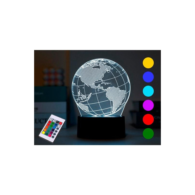 (XL2335) I-TOTAL LÁMPARA LED 3D MONDO CON BASE TÁCTIL Y MANDO A DISTANCIA (XL2335) I-TOTAL LÁMPARA LED 3D MONDO CON BASE TÁCTIL Y MANDO A DISTANCIA
