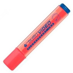 (F830206) TRATTO MARCADOR FLUORESCENTE VIDEO ROJO CAJA 12 UD