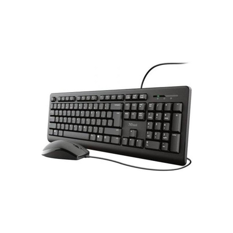 (23977) TRUST COMBO TECLADO + RATÓN TKM-250 CABLE USB SILENCIOSO RESISTENTE A LIQUIDOS NEGRO (23977) TRUST COMBO TECLADO + RATÓN TKM-250 CABLE USB SILENCIOSO RESISTENTE A LIQUIDOS NEGRO