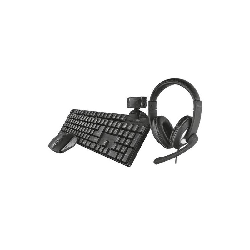 (24042) TRUST BUNDLE HOME OFFICE INCLUYE HEADSET RENO (21662) TECLADO Y RATÓN XIMO (21135) Y UNA WEBCAM TRINO HD (18679)