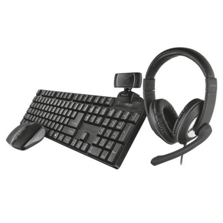 (24042) TRUST BUNDLE HOME OFFICE INCLUYE HEADSET RENO (21662) TECLADO Y RATÓN XIMO (21135) Y UNA WEBCAM TRINO HD (18679)