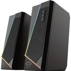 (24070) TRUST ALTAVOCES 2.0 ZOXA RGB 6W RMS 12W MAX 6 MODOS ILUMINACION  AUTOALIMENTADO USB LED  COLOR NEGRO