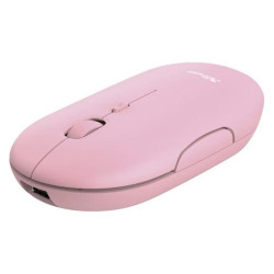 (24125) TRUST RATÓN INALÁMBRICO ULTRAFINO 800/1200/1600 DPI ABIDIESTROS RECARGABLE ROSA
