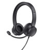 (25087) TRUST AURICULARES AYDA ESTÉREO JACK 3.5MM CON MICRÓFONO AJUSTABLE NEGRO