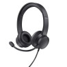 (25088) TRUST AURICULARES AYDA ESTÉREO CABLE USB CON MICRÓFONO AJUSTABLE NEGRO