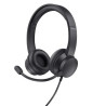 (25089) TRUST AURICULARES AYDA ESTÉREO CABLE USB CON MICRÓFONO CANCELACION DE RUIDO AJUSTABLE NEGRO