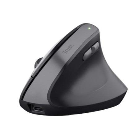 (25145) TRUST RATÓN BAYO II ERGONÓMICO VERTICAL INALÁMBRICO 2.4GHZ 6 BOTONES RECARGABLE NEGRO