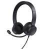 (25334) TRUST AURICULARES HS-260 ESTÉREO CABLE USB CON MICRÓFONO FLEXIBLE AJUSTABLE NEGRO