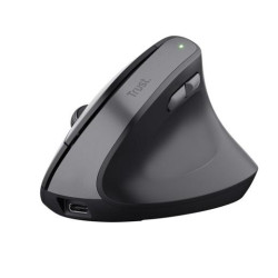 (25371) TRUST RATÓN ERGONÓMICO VERTICAL INALÁMBRICO TM-270 2400 DPI GRIS/NEGRO
