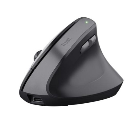 (25371) TRUST RATÓN ERGONÓMICO VERTICAL INALÁMBRICO TM-270 2400 DPI GRIS/NEGRO