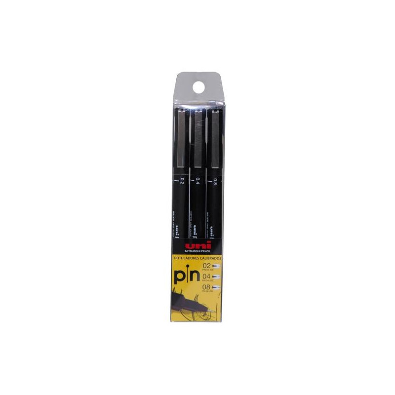 (182634338) UNIBALL ROTULADOR CALIBRADO PIN-200(S) 0.2/0.4/0.8 NEGRO ESTUCHE 3 UD (182634338) UNIBALL ROTULADOR CALIBRADO PIN-200(S) 0.2/0.4/0.8 NEGRO ESTUCHE 3 UD