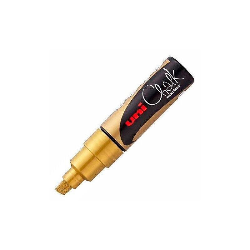 (222109000) UNIBALL MARCADOR DE TIZA LÍQUIDA CHALK PWE-8K PUNTA BISELADA ORO (222109000) UNIBALL MARCADOR DE TIZA LÍQUIDA CHALK PWE-8K PUNTA BISELADA ORO