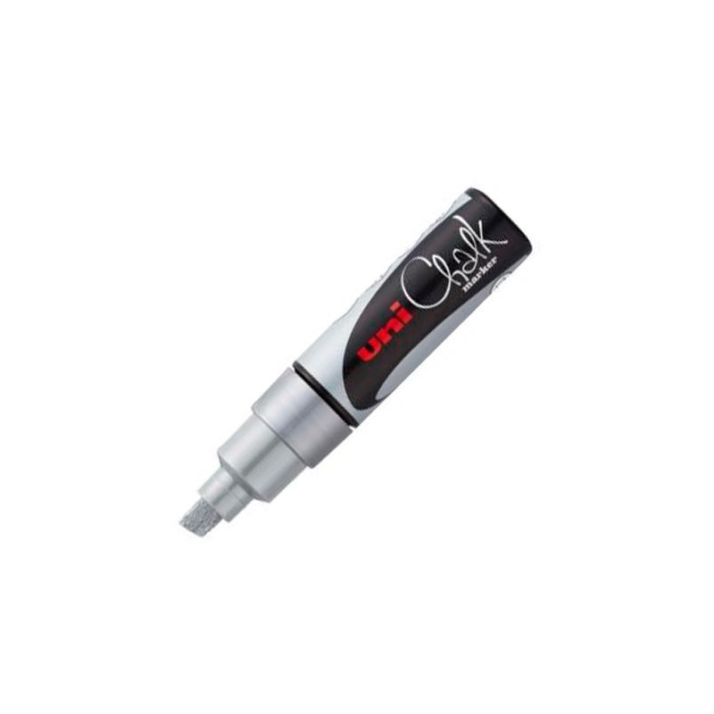 (222117000) UNIBALL MARCADOR DE TIZA LÍQUIDA CHALK PWE-8K PUNTA BISELADA PLATA CAJA 6 UD (222117000) UNIBALL MARCADOR DE TIZA LÍQUIDA CHALK PWE-8K PUNTA BISELADA PLATA CAJA 6 UD