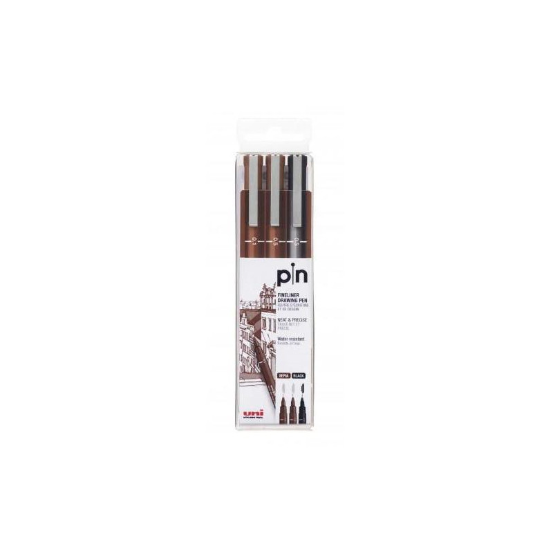 (234625000) UNIBALL ROTULADOR CALIBRADO PIN-200(S)/3P 0.1/0.5/0.5 SEPIA+NEGRO ESTUCHE 3 UD (234625000) UNIBALL ROTULADOR CALIBRADO PIN-200(S)/3P 0.1/0.5/0.5 SEPIA+NEGRO ESTUCHE 3 UD