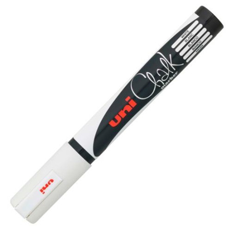 (264614000) UNIBALL MARCADOR DE TIZA LÍQUIDA CHALK PWE-5M BLANCO CAJA 6 UD