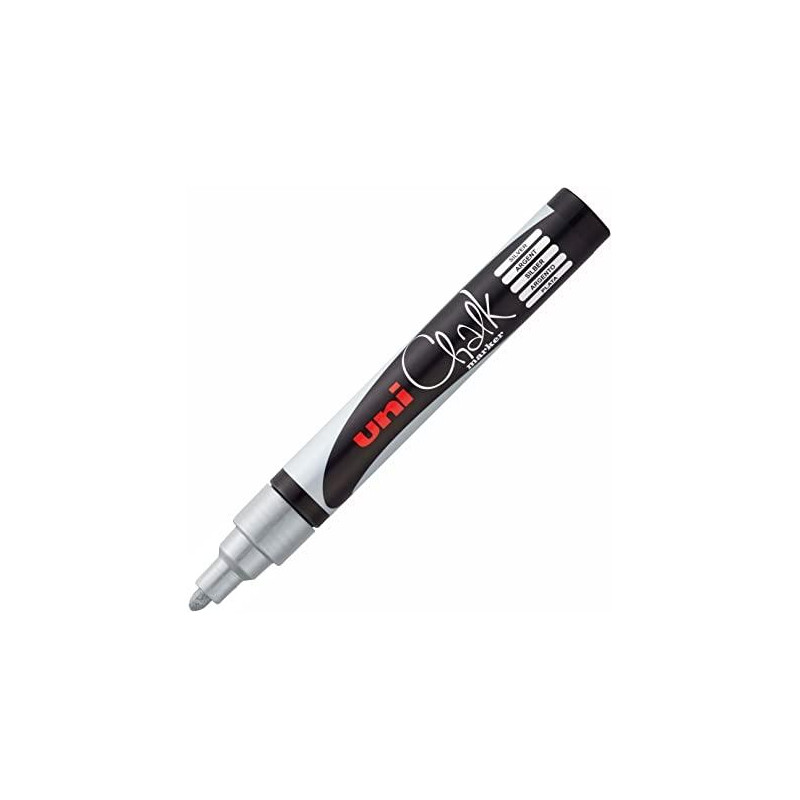 (264713000) UNIBALL MARCADOR DE TIZA LÍQUIDA CHALK PWE-5M PLATA CAJA 6 UD (264713000) UNIBALL MARCADOR DE TIZA LÍQUIDA CHALK PWE-5M PLATA CAJA 6 UD