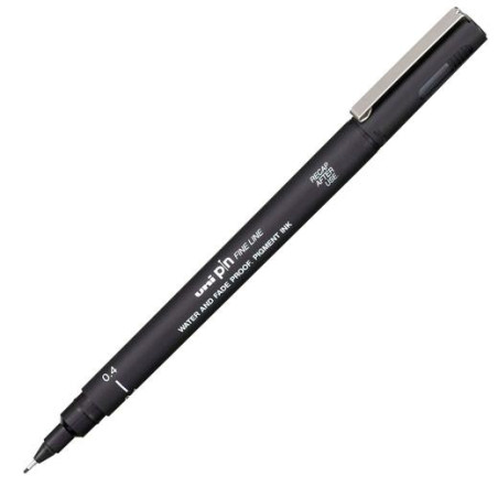 (289165000) UNIBALL ROTULADOR CALIBRADO PIN-200(S) 0.4 NEGRO CAJA 12 UD